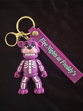 Five Nights at Freddy's Purple Skeleton Freddy Keychain Bag Charm